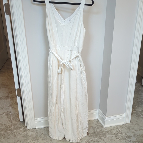 LOFT Dresses & Skirts - LOFT White Linen Jumpsuit